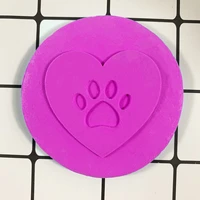 dog love pattern cookie mould lovely cookies baking stamper relief stereoscopic pattern deluxe stamp acrylic cartoon