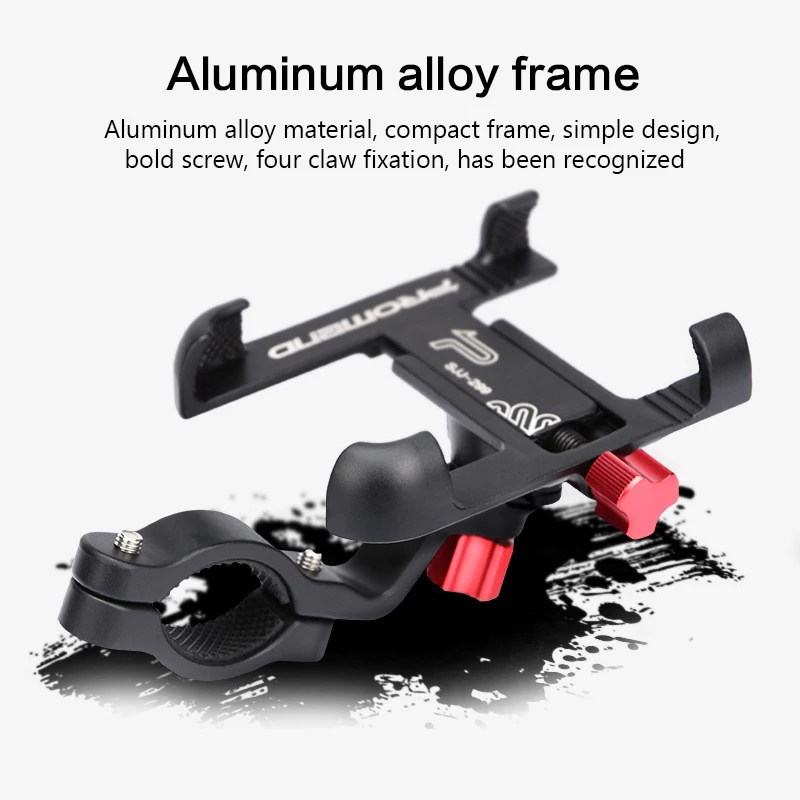 

Aluminium Bike Phone Holder MTB Motorcycle Phone Bracket Mount 360D Rotation Handlebar Clip Phone Stand for iphone Xiaomi GPS