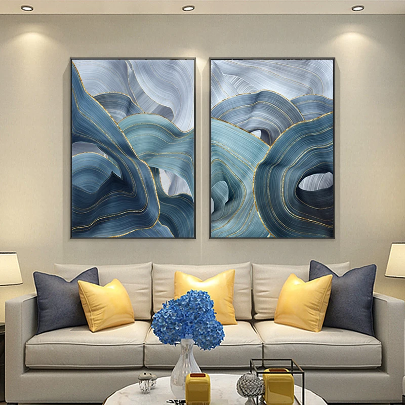 Современная Простота абстрактные картины на холсте модульная фотографии для