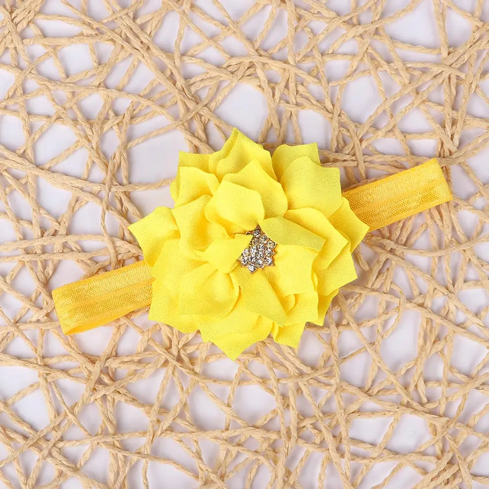 10 шт. разноцветная Детская повязка на голову с цветами милая тканевая лента для