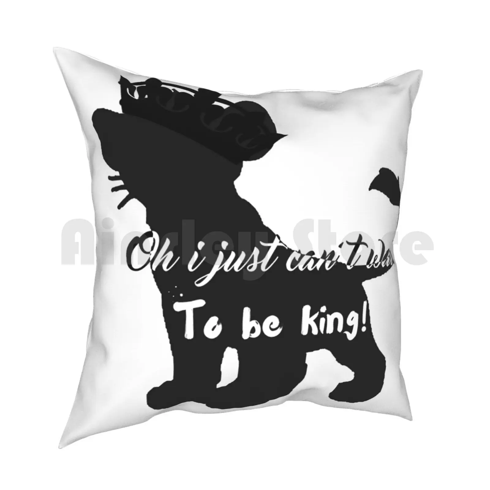 О я просто не могу ждать чтобы быть Кинг-Король Лев Подушка Чехол с принтом