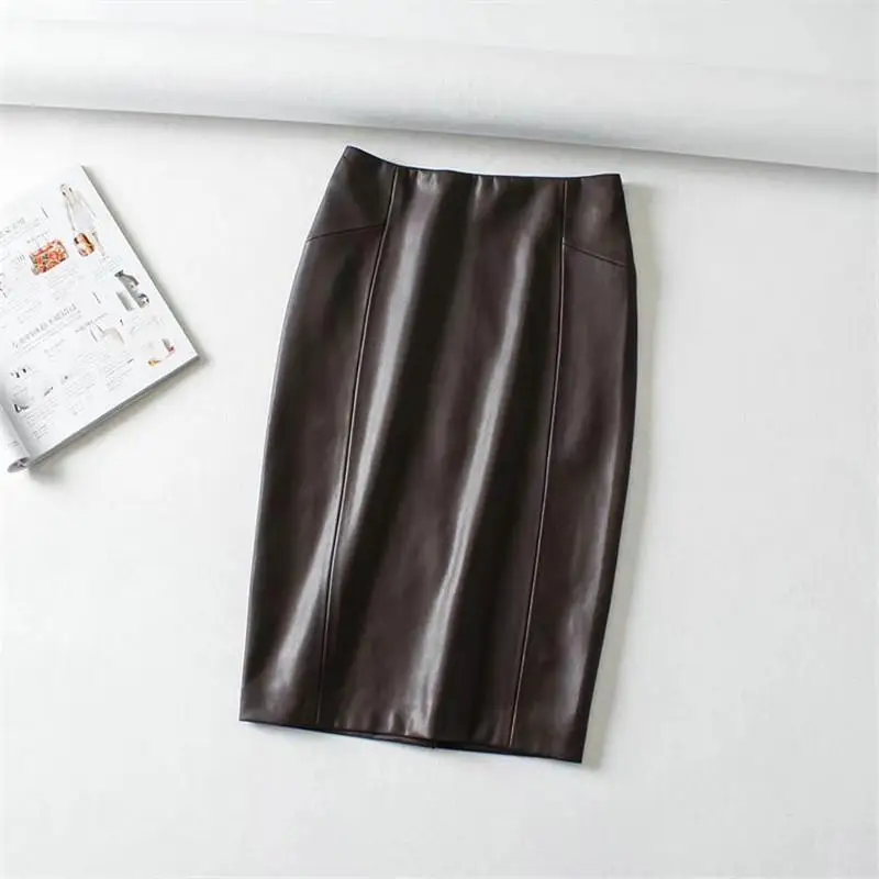 Женская сексуальная юбка карандаш миди из искусственной кожи осенняя посылка с