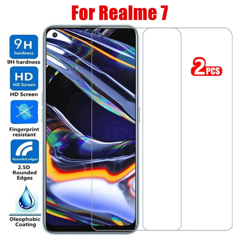 

Защитное стекло 9H для Oppo Realme 7 realme7 5g, защитное закаленное стекло на oppo real me 7, защита экрана, стекло для телефона, 2 шт.