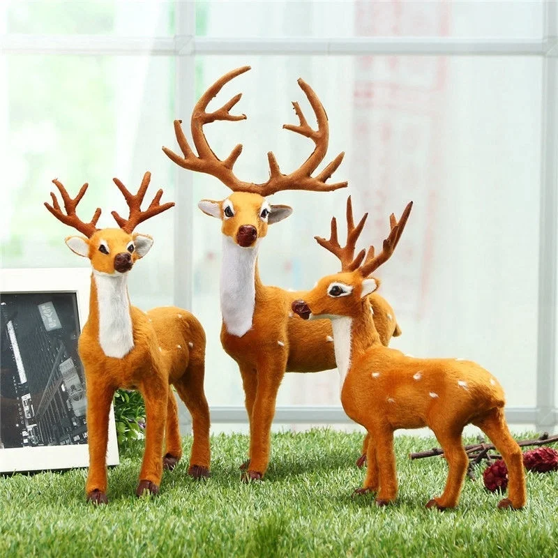 Рождественская Кукла лося плюшевая имитация оленя для дома Рождественский