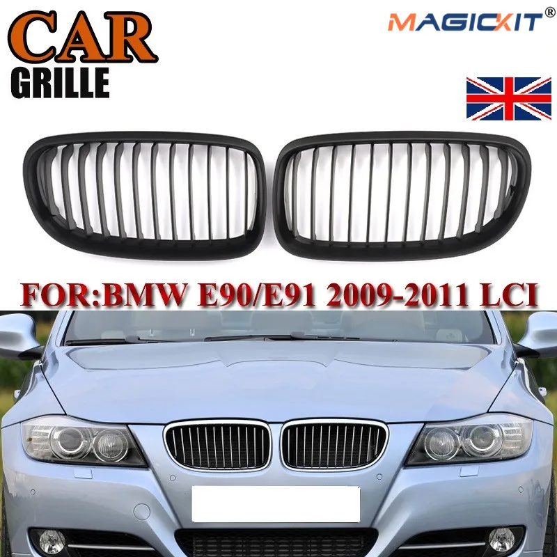 MagicKit для 2009 11 BMW E90 E91 3 серии седан передняя решетка матовый черный UK|Гоночные