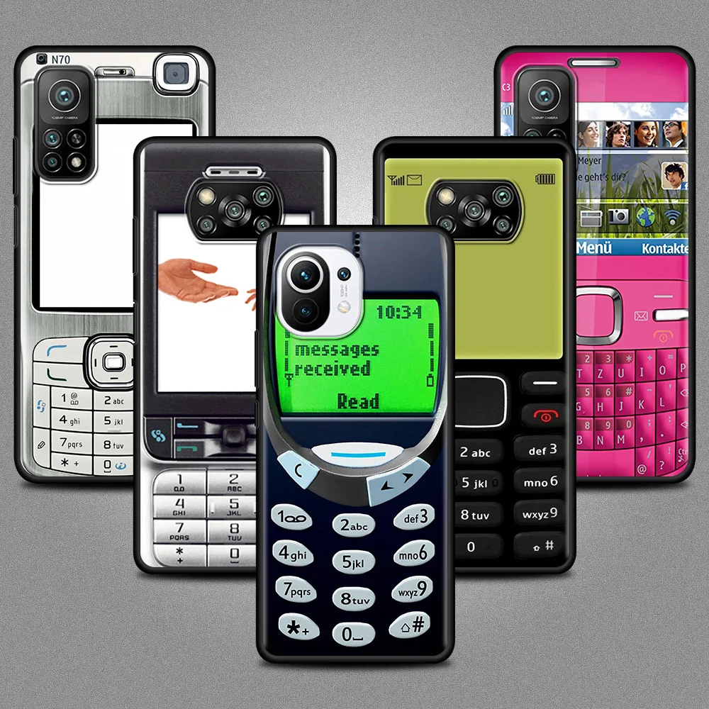 

Retro Cassette Case For Xiaomi Mi 11 Lite 5G 10T Pro 9T Note 10 9 SE A2Lite CC9 CC9E 8Lite 10S 11T Black Soft Phone Cover