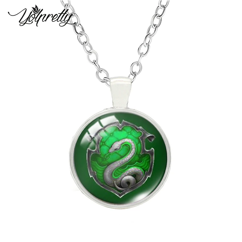 

2021, волшебное школьное ожерелье из стекла с кабошоном, модное ожерелье, подвески, ювелирные изделия