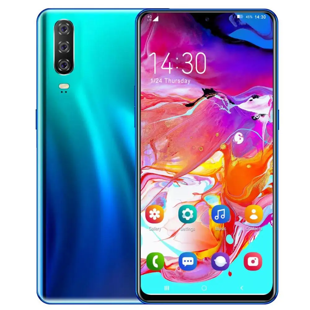 Глобальная версия A50 Android смартфон 6 3 дюймов мобильный телефон Dual SIM Камера 3G 4G