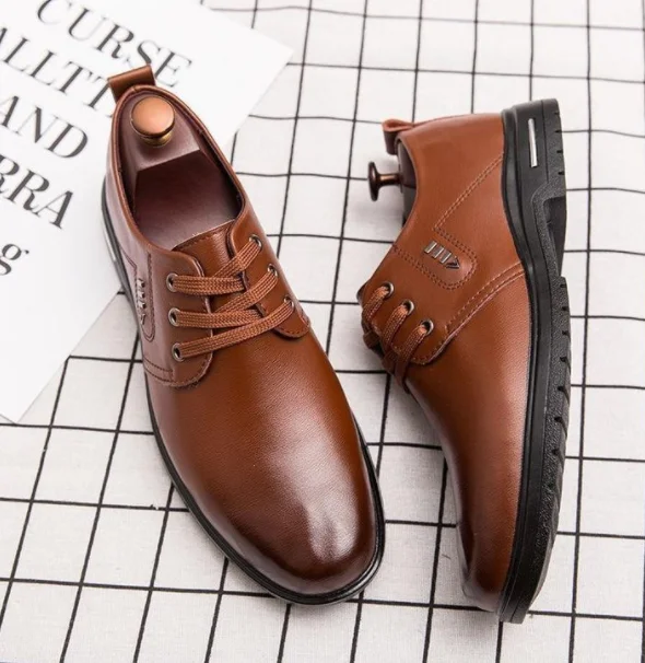 

Мужские классические кожаные туфли, коричневые, черные оксфорды, модная удобная формальная обувь для костюма, офисная обувь