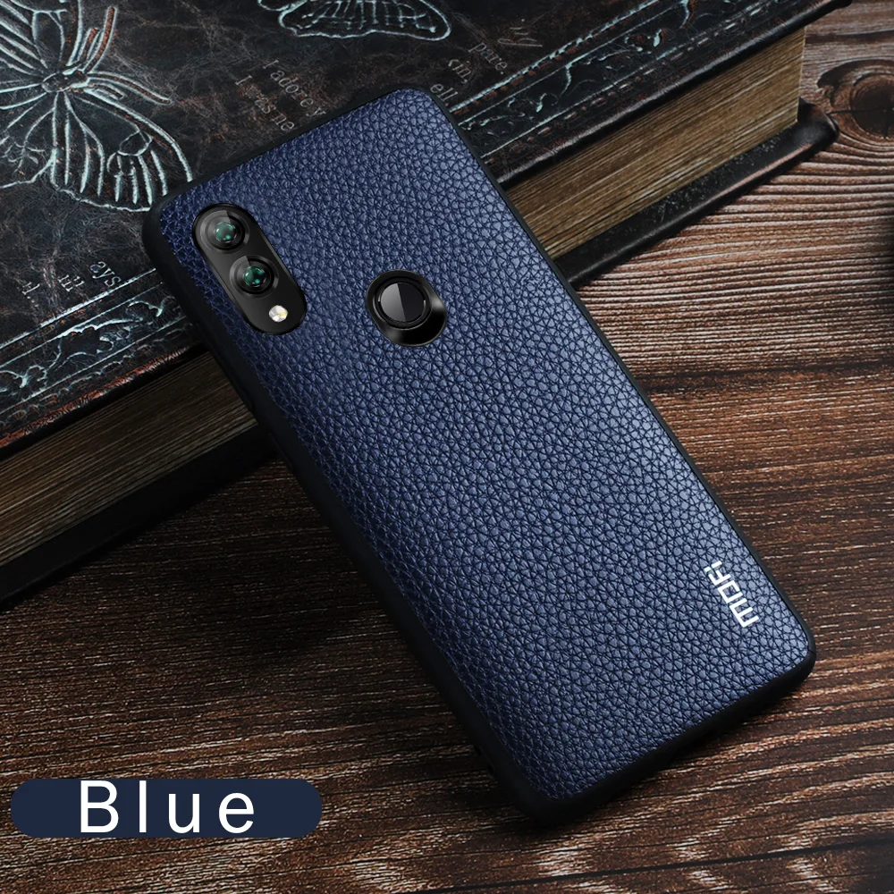 Для huawei Honor 8X чехол для huawei Honor 8X Max чехол Mofi для Honor 8X чехол Обложка на заднюю панель из искусственной кожи жесткий деловой стиль - Цвет: Blue