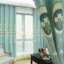 European-style Water-soluble Embroidery Embroidery Embroidery Is Now High Shading Curtains for Living Dining Room Bedroom (3)