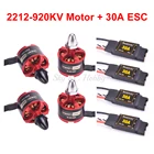 4 шт., электронный регулятор скорости для мультикоптера F450, S500, X525, 2212, 920кв, CW, CCW, 4 шт.
