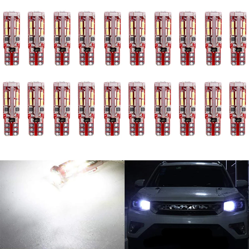 20 шт T10 W5W 194 168 4014 19SMD Canbus Error Free светодиодный автомобильные лампы для просвет Ширина сигнальные лампы Подсветка регистрационного номера 12V