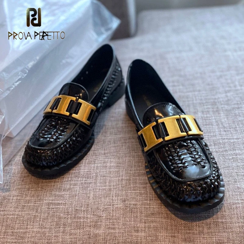 

Женские туфли мэри джейн из натуральной кожи, универсальные туфли на плоской подошве, с круглым носком, без застежек, с металлическими пугов...