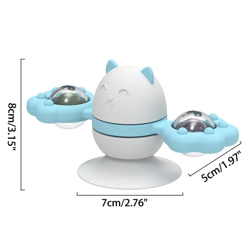 

Windmill Cat Toy With LED Ball Sounding Bell And Catnip Funny Cat Turntable Interactive Joyful Toy Joyful Cat Supplies