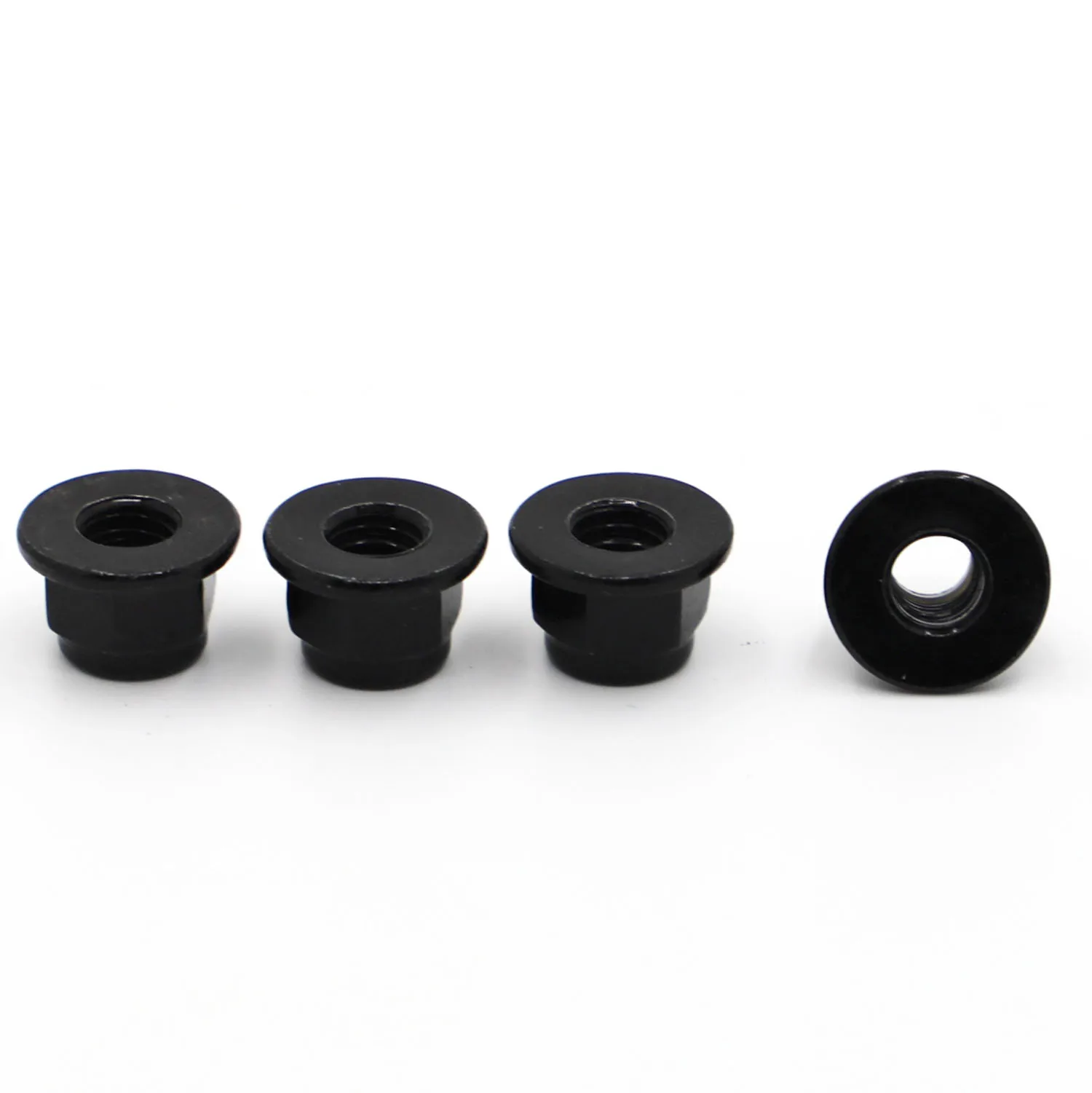 10 шт. черная углеродистая сталь шестигранный фланец нейлоновая вставка