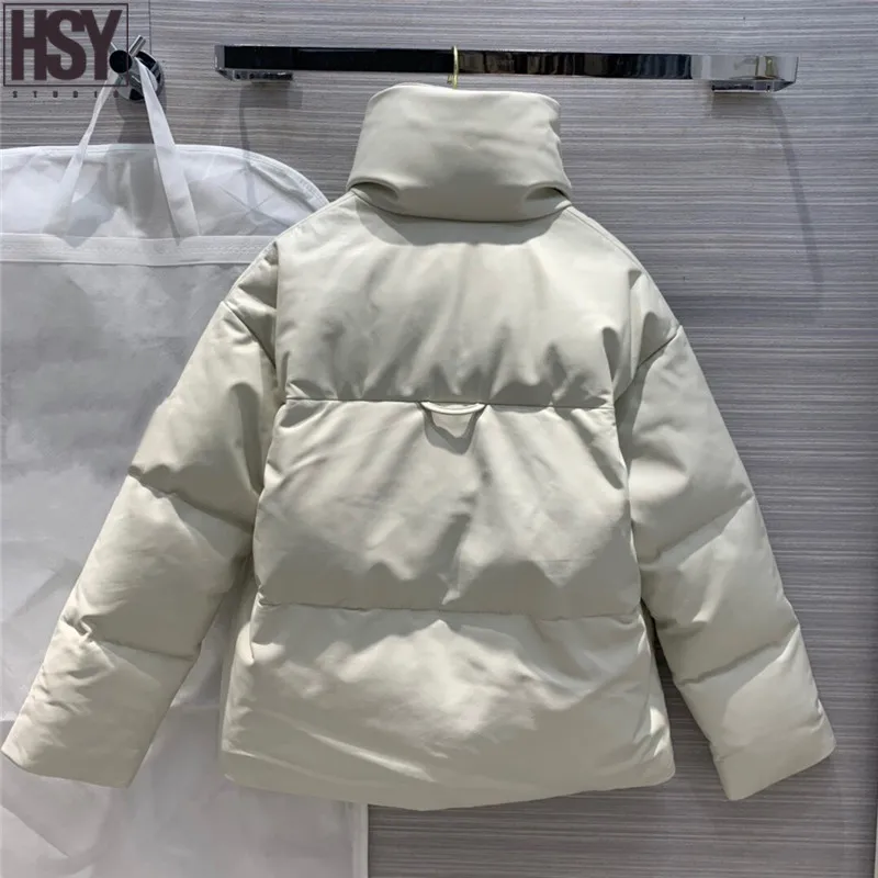 【HSY】2019 Осень Зима Новый женский пуховик 100% овчина 90 утиный пух высокий воротник
