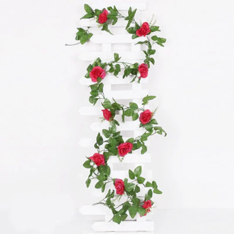 220 см Шелковая Роза украшение для свадьбы украшения Ivy Vine Искусственные цветы