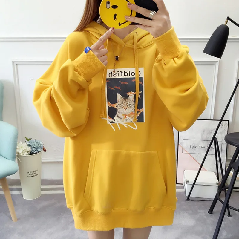 #2320 осенние толстовки для женщин большого размера хлопковые с длинным рукавом