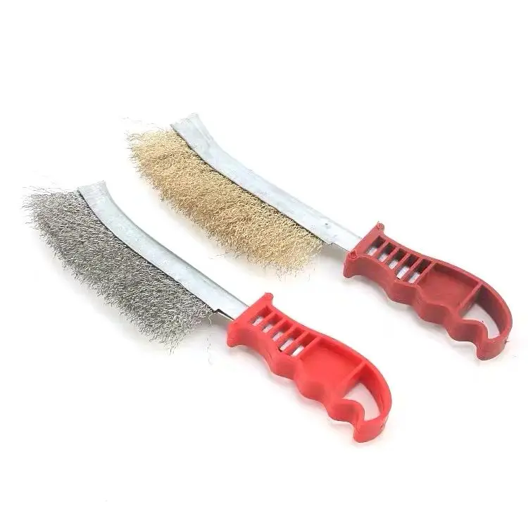 

Copper Plated Cleaning Brush Stainless Steel Knife Brush Powerful Cleaning Stains Multiple Occasions Paint Glue Cleaning E0986
