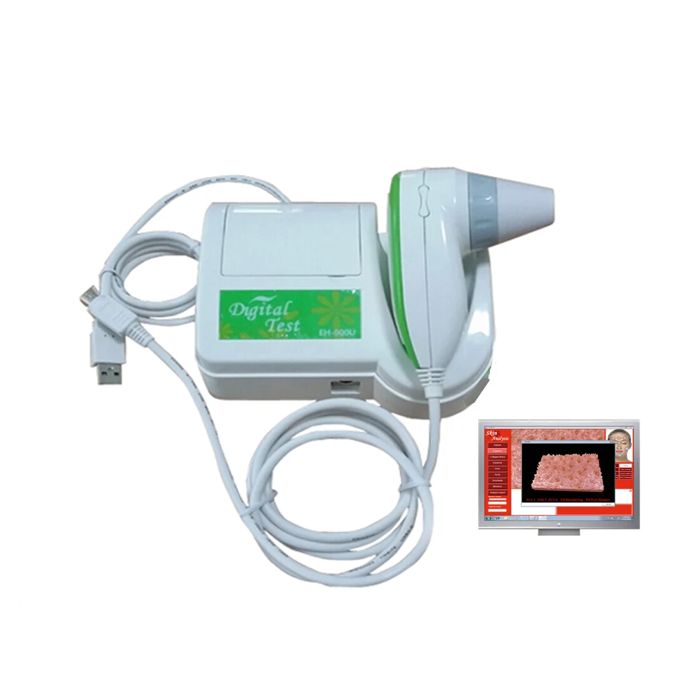 

High resolution Korea sensor scope skin hair analyzer facial skin test machine