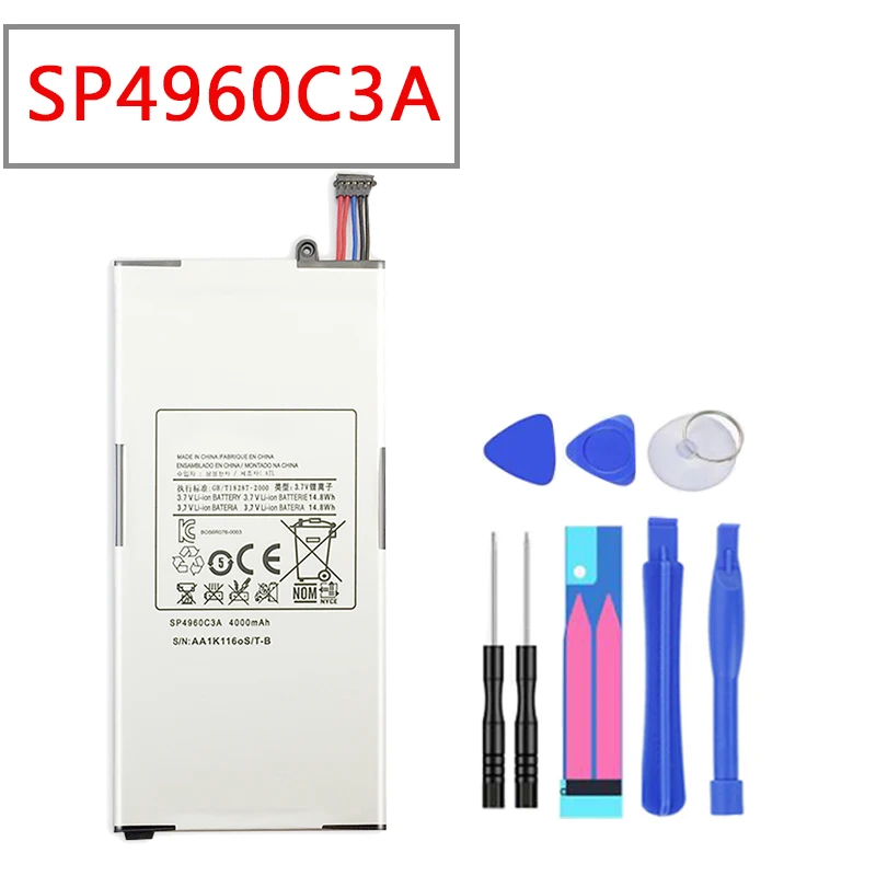 4000 мА/ч SP4960C3A планшет батарея для Samsung Tab GT P1000 P1010 термоусадочная трубка
