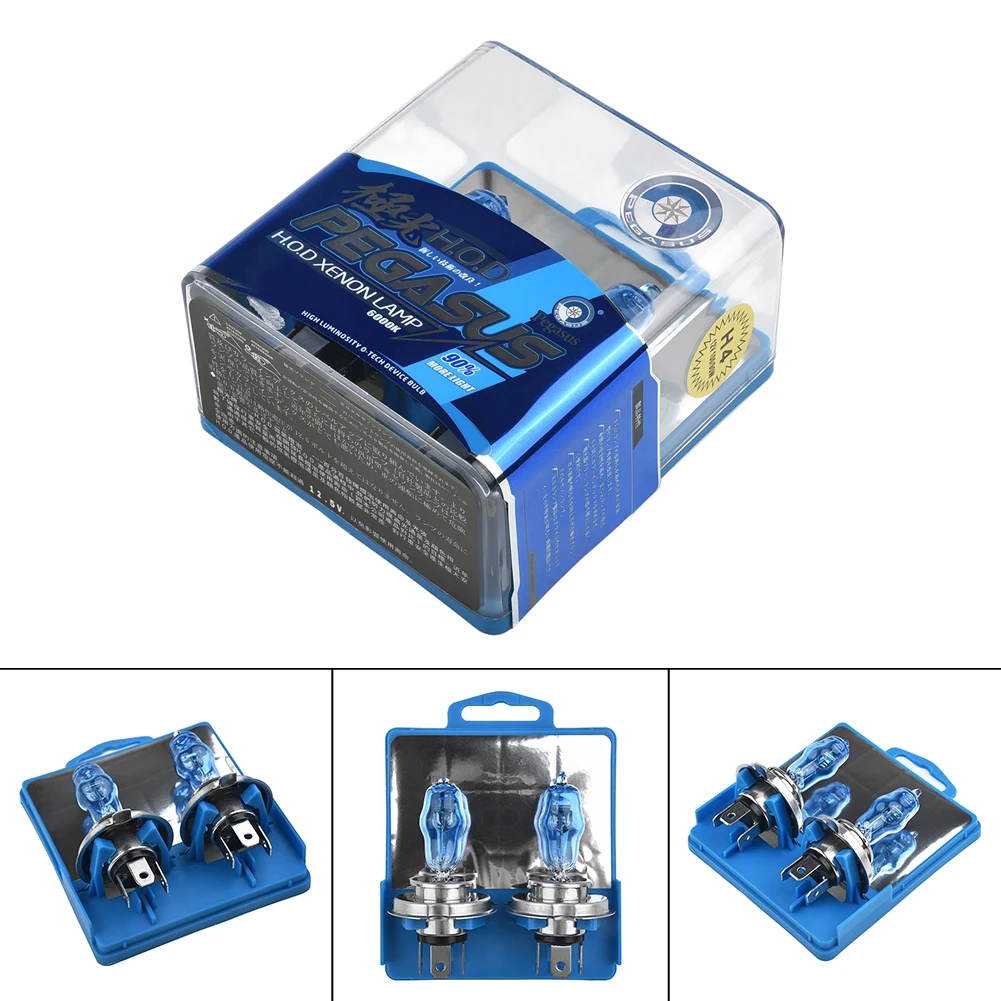 

White Headlight Bulbs 6000K Auto Front.Halogen Replacement Super bright