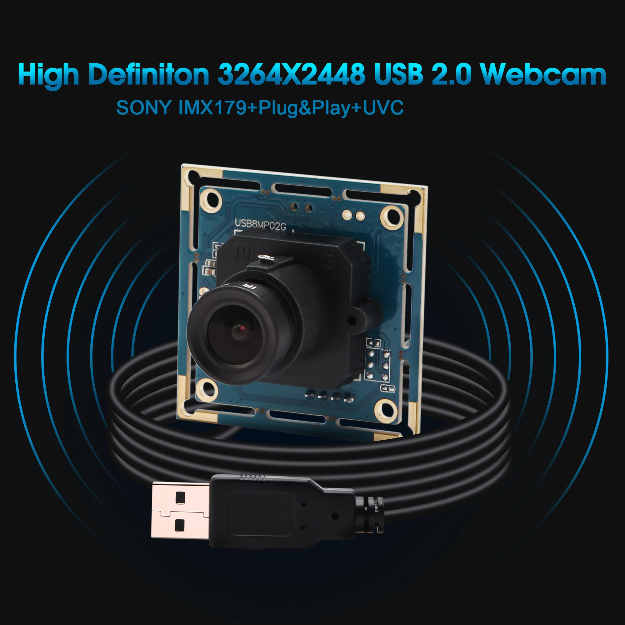 8 Мп Sony IMX179 веб камера с ручной фокусировкой UVC OTG USB модуль камеры для Android Linux Windows