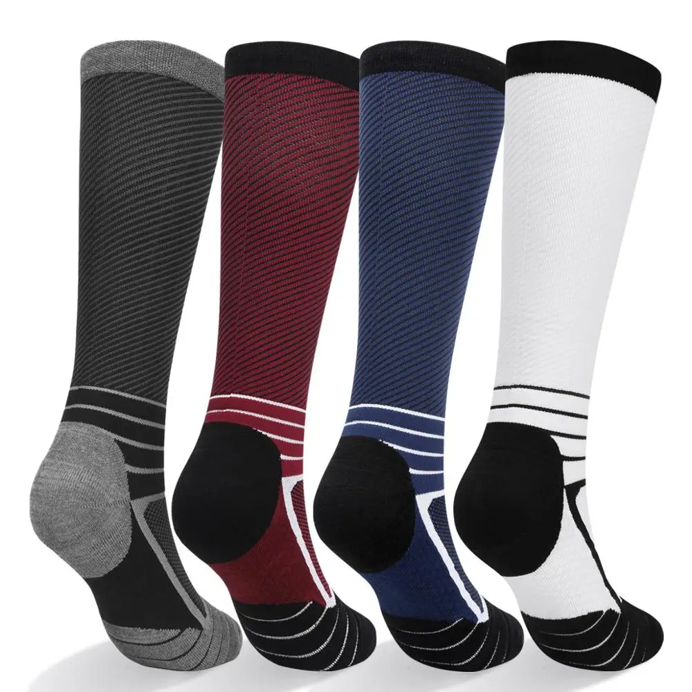 

Unisex Anti Fatigue Pain Relief Cushion Knee High Compression Socks Running Sports Long Socks EU 38-47