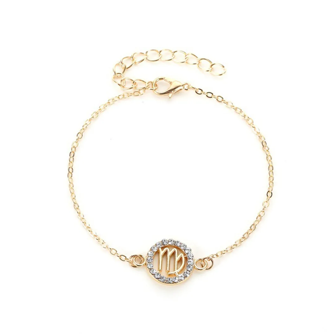 12 Созвездие зодиака браслет для женщин Прекрасный со знаком Овен простой