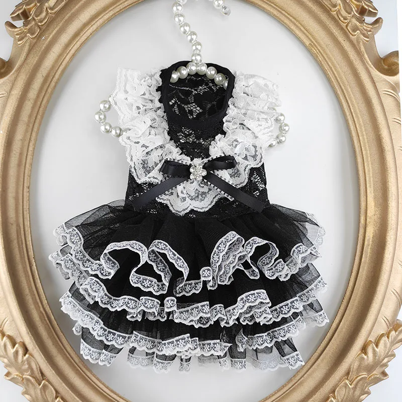 

Роскошное кружевное платье для домашних животных, милое летнее платье для принцессы, Тедди, йоркширского терьера, собаки, кошки, тонкая юбка...