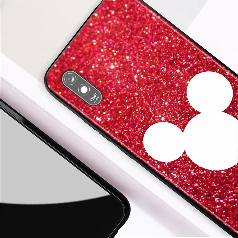 Red Mickey Minnie For Xiaomi Redmi 10 10X 9T 9C 9C 8 7 5 K50 K40S Gaming 4G 5G Silicone TPU Soft Black Phone Case Fundas Coque