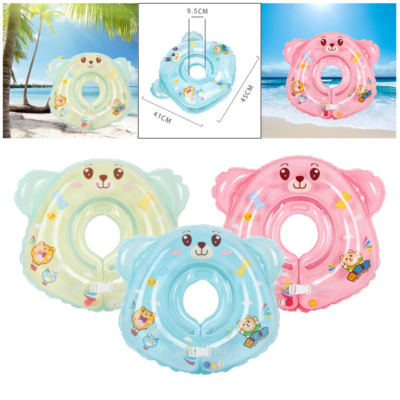 

Inflatable Baby Swim Float PVC Summer Beach Swimming Pool Children Neck Ring Trainer Bathtub Pool Toy for Outdoor Water Sports