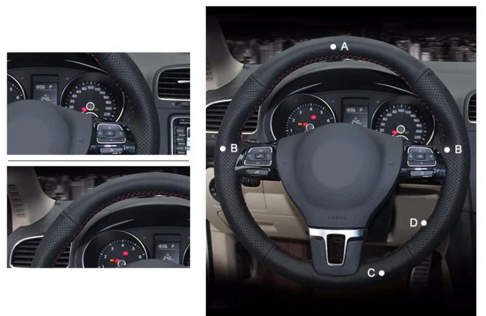 Чехол из натуральной кожи для Volkswagen VW Tiguan Passat B7 CC Touran Jetta Mk6 интерьер автомобиля |