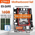 Комплект из материнской платы JINGSHA X79M-S, процессор Intel Xeon E5 2011, ОЗУ DDR3, 16 ГБ, 2690 МГц, USB3.0, SATA3, 4 шт. х 4 Гб