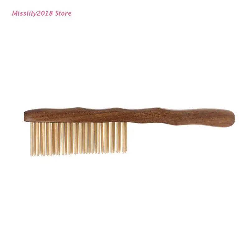 

Natural Sandalwood Hair Comb Handmade Wooden Comb Detangling Wide Tooth Comb