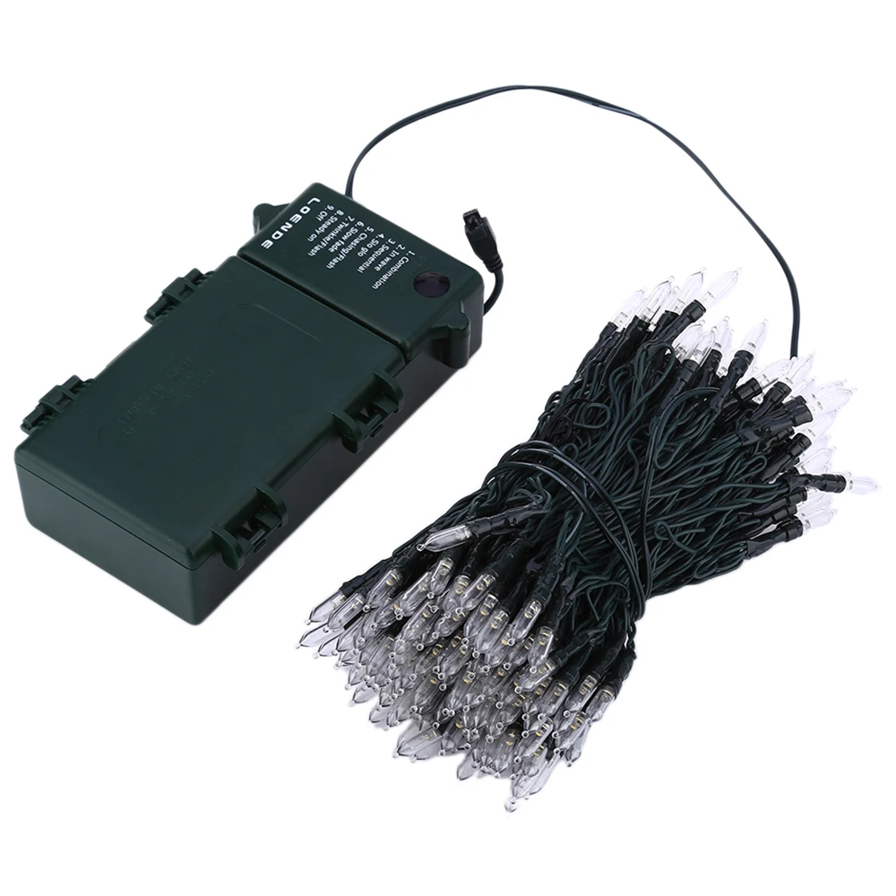 Гирлянда на батарейках 8 режимов 21 м 200 светодиодов с дистанционным