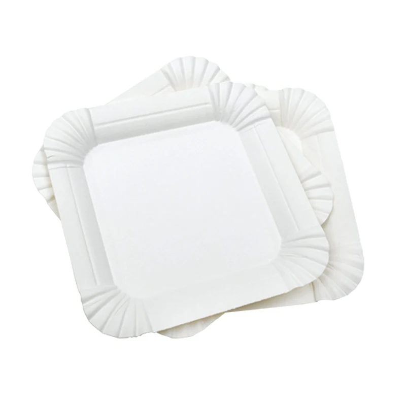 100 шт./лот одноразовая бумажная тарелка перегородка для торта Защита окружающей