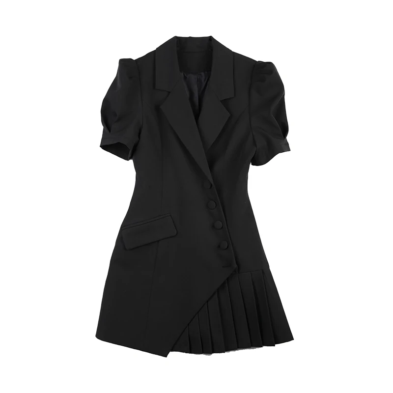 Платье Блейзер женское с коротким рукавом дизайнерское мини платье для вечерние