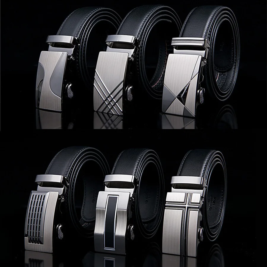 

2019 New Male Designer Automatic Buckle Cowhide Leather men belt Famous Brand Belt Luxury belts for men Ceinture Homme