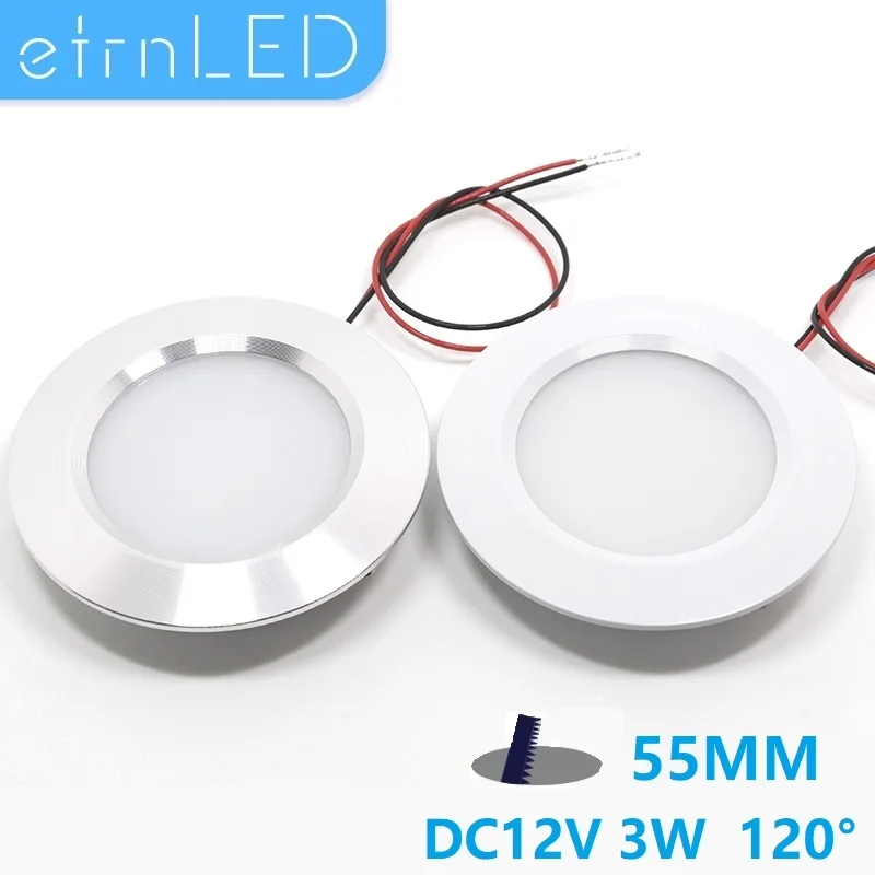 

etrnLED 3W Small Led Light 12V Recessed Spotlights Round Home Plafonnier Dimmable Indoor Focus Boat Display Showcase Lighting