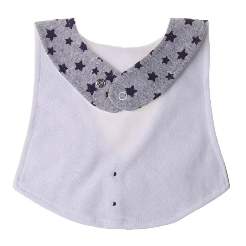 

4-layer Waterproof Baby Bibs 3D Bow Tie Shape Adjustable Snap Saliva Towel Gifts
