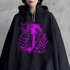 Женские худи в стиле 90-х, винтажные худи с рукавами, укороченный топ в стиле гранж и графический принт y2k, уличная одежда в стиле панк, лето готика, Харадзюку