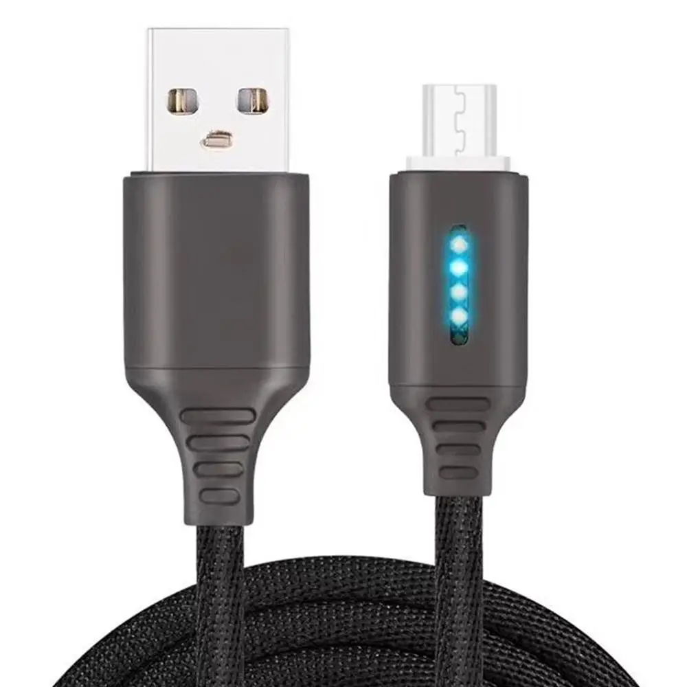 1 м автоматическое отключение светодиодный USB кабель зарядное устройство для тип-c Android для huawei iPhone XS MAX XR Быстрая зарядка для мобильного телефона шнур для передачи данных