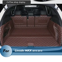only bottom mat leather car trunk mat for lincoln mkx 2010 2018 cargo liner accessories interior boot