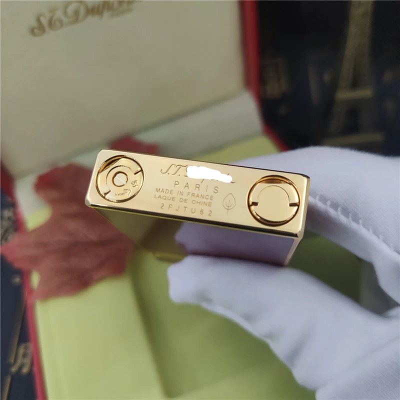 

100% New vintage dupont bright sound gas lighter windproof copper body for cigarette