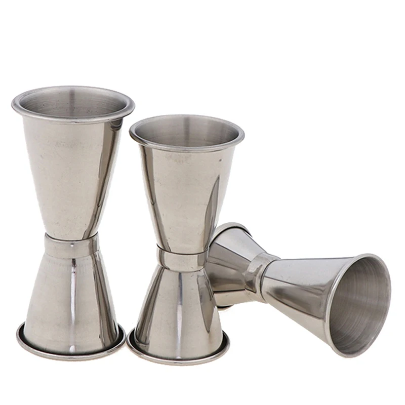 

1PC 3 Sizes Jigger Single Double Shot Cocktail Wine Short Measure Cup Drink Bar Party 30cc/15cc 40cc/20cc 50cc/30cc New