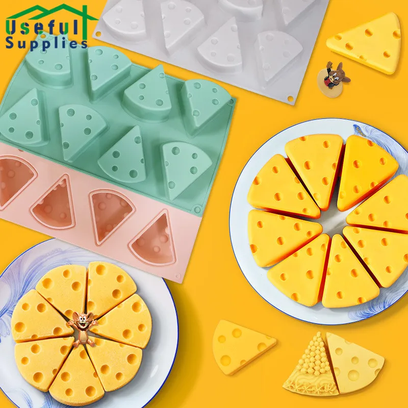 

8 Grids Cheese Cheese Mousse Cake Silicone Mold Diy Soap Handmade Soap Aroma Candle Molds for Pastry Cake Decoration for Baking