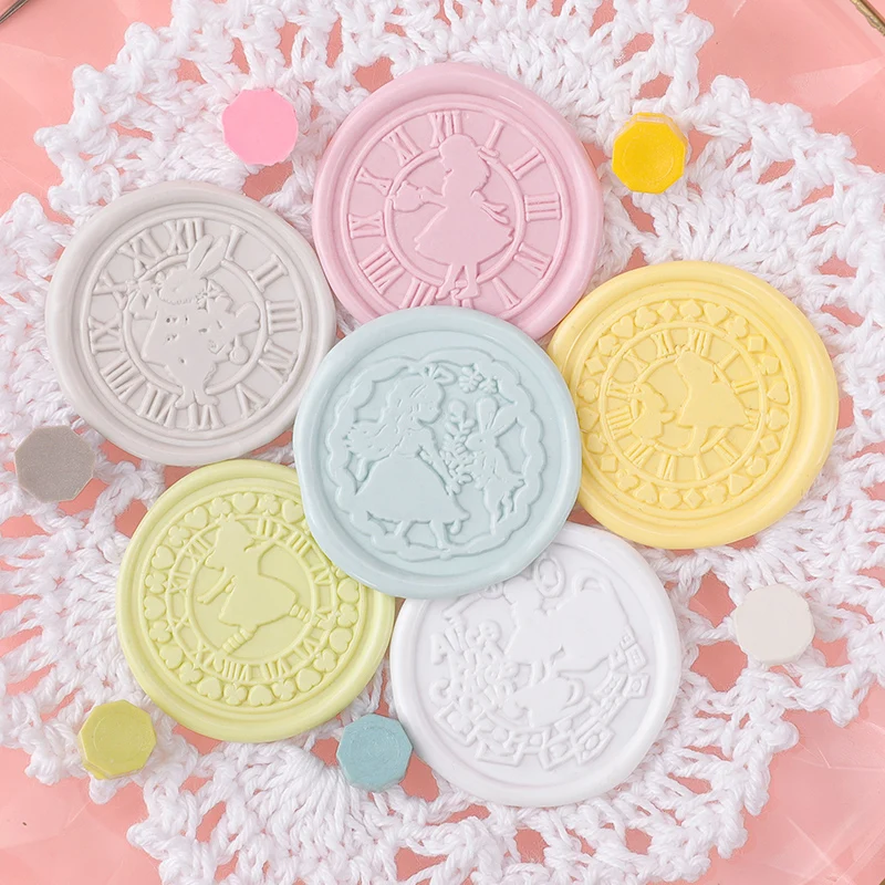 Милый macaron цветной металлический сплав огнеупорный штамп набор воск печать