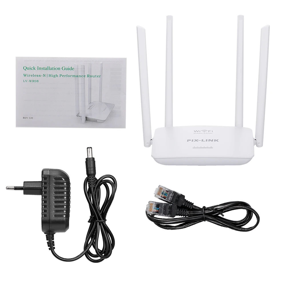 

WR08 300Mbps Wireless WiFi Router WiFi Repeater Booster 5 Ports RJ45 802.11N Easy Setup repetidor wifi Four Antennas for Home